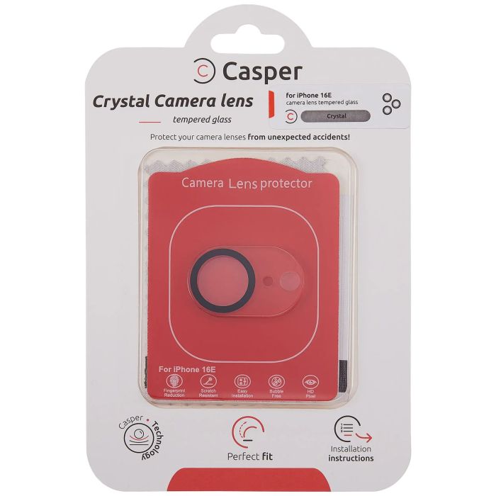 Casper Kameraschutz für iPhone 16e (Crystal Full Abdeckung)