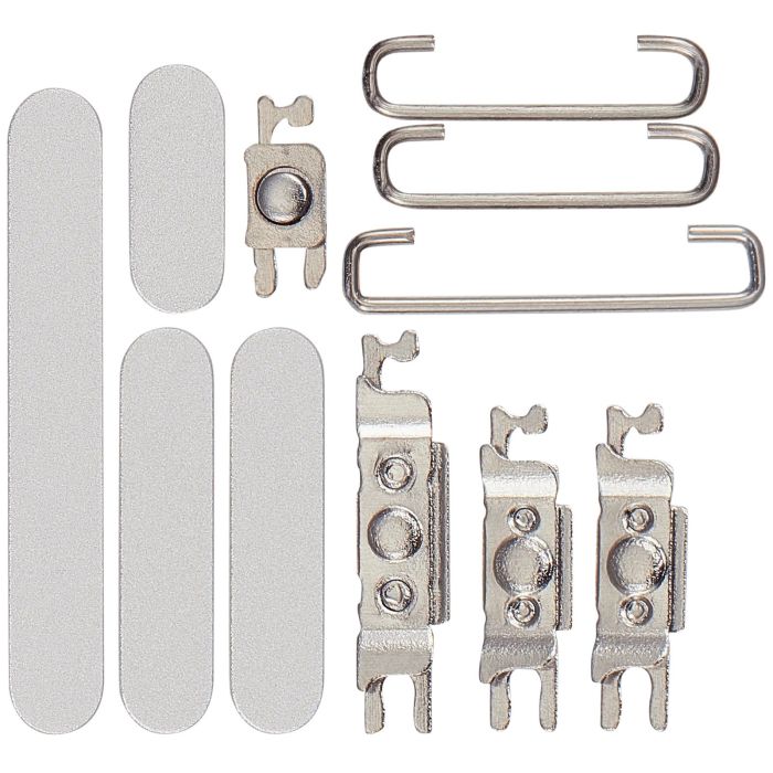 Tasten-Set (Power/ Lautstärke/ Schalter) für iPhone 17 Pro/ 17 Pro Max (Silber)