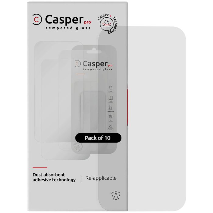 Casper Pro Displayschutzglas für iPhone Air (10er Pack) (Transparent)