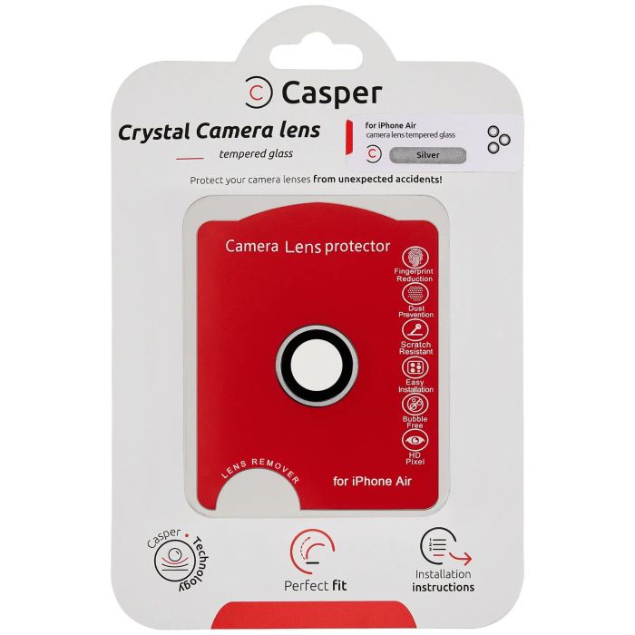 Casper Kameraschutz für iPhone Air (Silber) (Transparent)