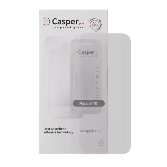 Casper Pro Displayschutzglas für iPhone 16 Pro Max (10er Pack) (Matt)