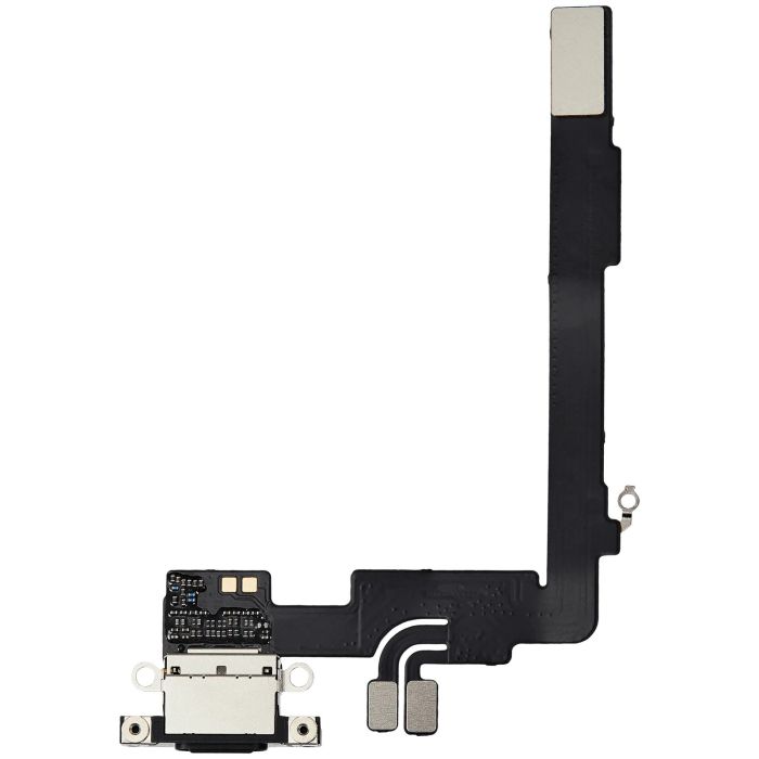 Ladebuchse Flexkabel für iPhone 16 Pro Max (Aftermarket Plus) (Titan Schwarz)