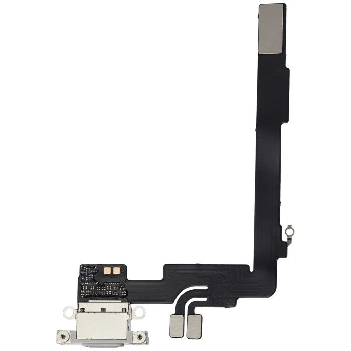 Ladebuchse Flexkabel für iPhone 16 Pro Max (Aftermarket Plus) (Titan Weiß)