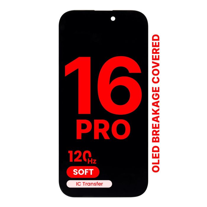 OLED Display Einheit für iPhone 16 Pro (Aftermarket Pro XO7 Soft) (120HZ)