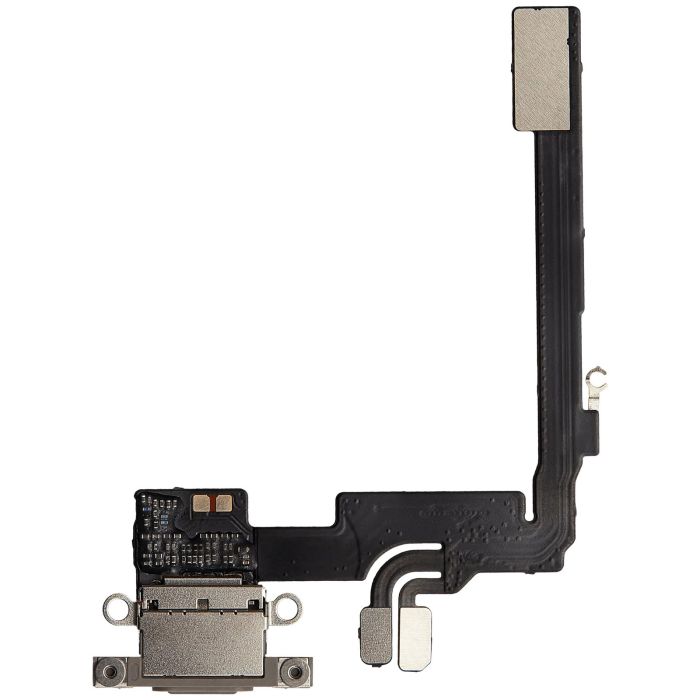 Ladebuchse Flexkabel für iPhone 16 Pro (Aftermarket Plus) (Titan Natur)