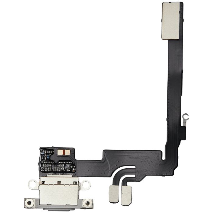 Ladebuchse Flexkabel für iPhone 16 Pro (Aftermarket Plus) (Titan Weiß)