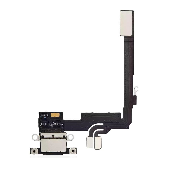 Ladebuchse Flexkabel für iPhone 16 Pro (Premium) (Titan Schwarz)