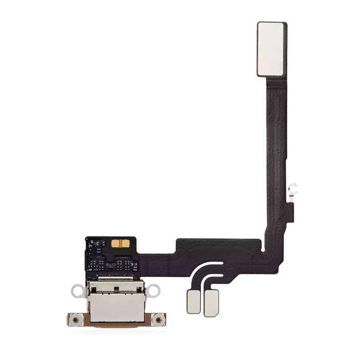 Ladebuchse Flexkabel für iPhone 16 Pro (Premium) (Titan Wüste)