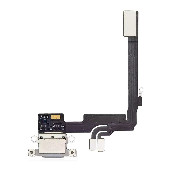 Ladebuchse Flexkabel für iPhone 16 Pro (Premium) (Titan Weiß)