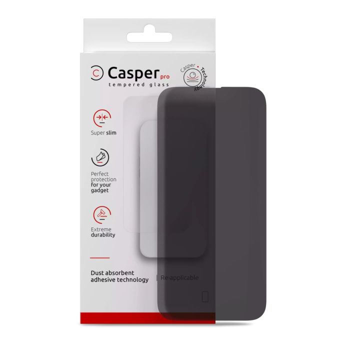 Casper Pro Displayschutzglas für iPhone 16 Pro (Retail-Verpackung) (Privacy)