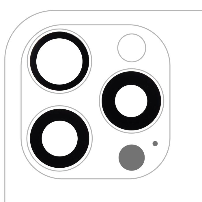 Rückkamera-Linse (nur Glas) mit Kleber für iPhone 16 Pro/ 16 Pro Max (Premium)