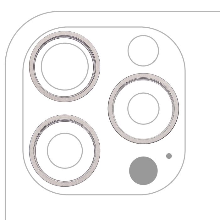 Rückkamera Ring nur für iPhone 16 Pro/ 16 Pro Max (3-teiliges Set) (Titan Weiß)