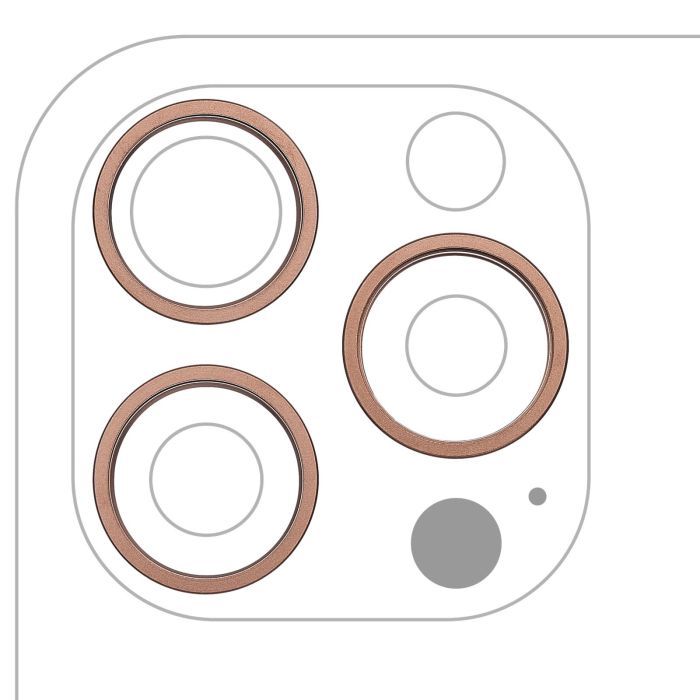 Rückkamera Ring nur für iPhone 16 Pro/ 16 Pro Max (3-teiliges Set) (Titan Wüste)