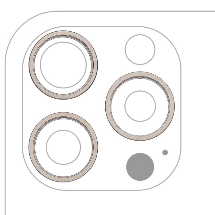 Rückkamera Ring nur für iPhone 16 Pro/ 16 Pro Max (3-teiliges Set) (Titan Natur)