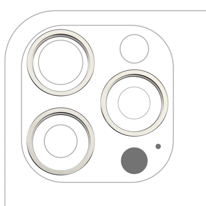 Rückkamera Ring nur für iPhone 16 Pro/ 16 Pro Max (Titan Natur) (3-teiliges Set)