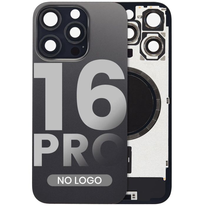 Rückglas mit MagSafe-Magnet für iPhone 16 Pro (Aftermarket) (Titan Schwarz)