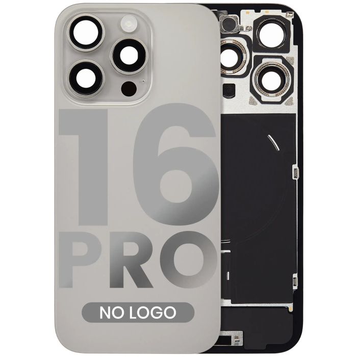 Rückglas mit MagSafe-Magnet, NFC & Blitz-Flex für iPhone 16 Pro (Titan Natur)