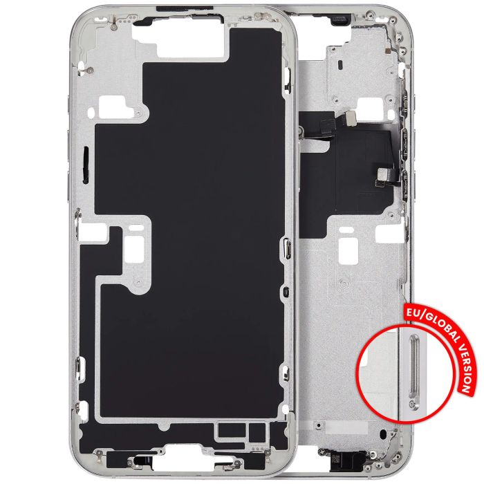 Mittelrahmen mit Power- und Lautstärketasten für iPhone 16 Pro Max (Titan Weiß)