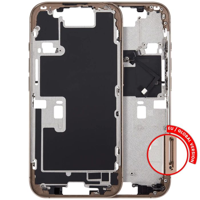 Mittelrahmen mit Power- und Lautstärketasten für iPhone 16 Pro (Titan Wüste)
