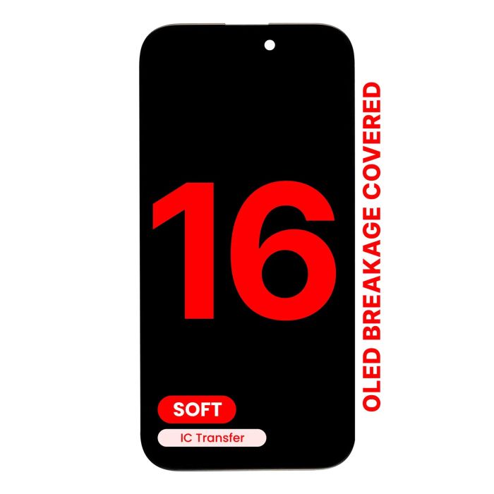 OLED Display Einheit für iPhone 16 (Aftermarket Pro XO7 Soft)