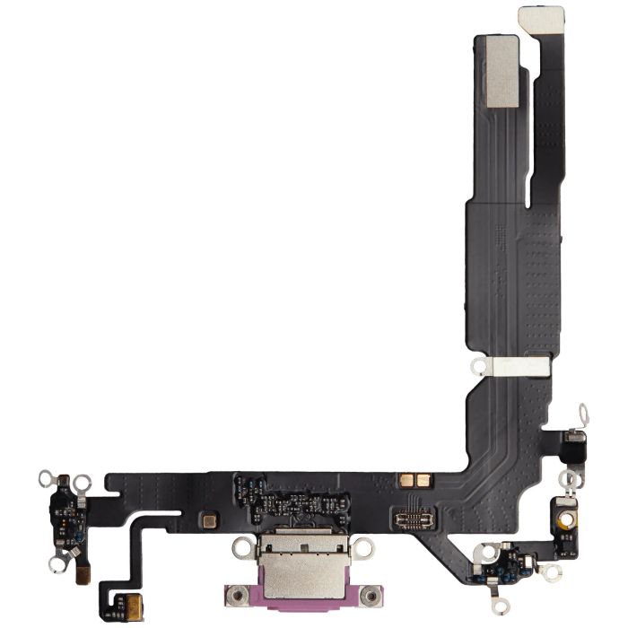 Ladebuchse Flexkabel für iPhone 16 (Aftermarket Plus) (Pink)