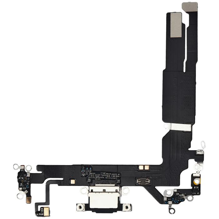 Ladebuchse Flexkabel für iPhone 16 (Aftermarket Plus) (Schwarz)