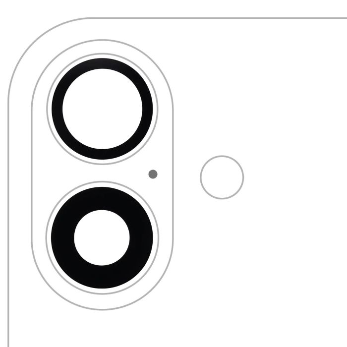 Rückkamera-Linse (nur Glas) mit Kleber für iPhone 16/ 16 Plus (2-teiliges Set)