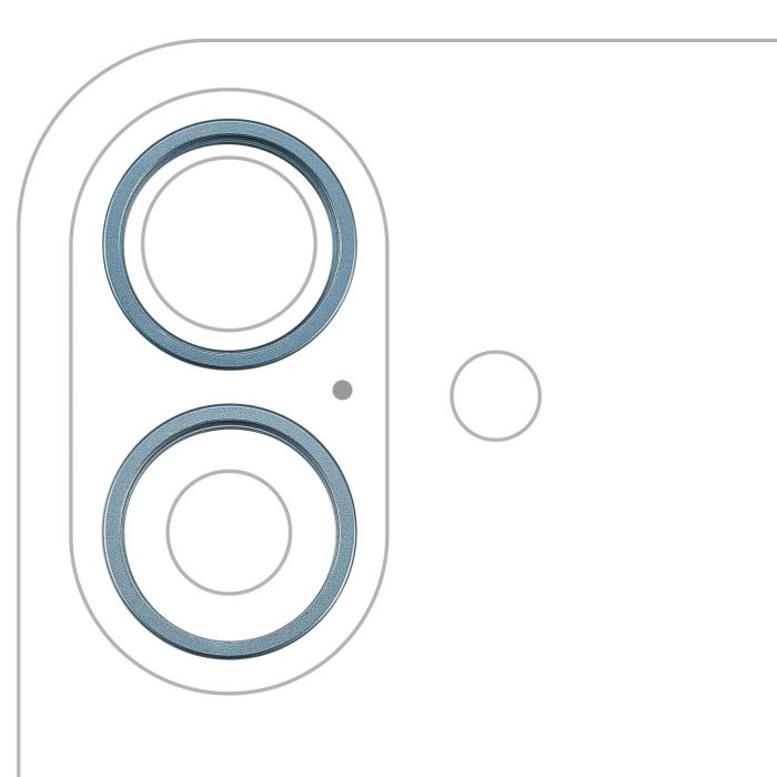 Rückkamera Ring nur für iPhone 16/ 16 Plus (2-teiliges Set) (Petrol) (10er Pack)