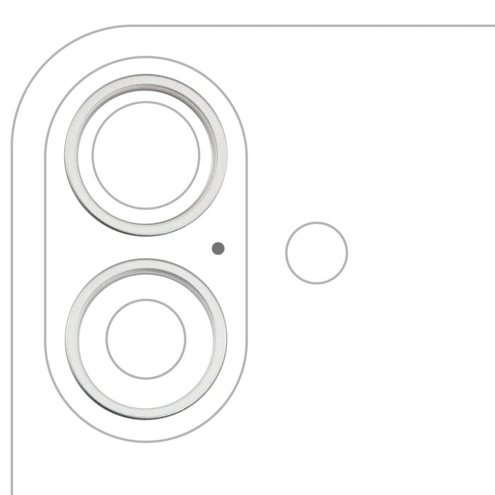 Rückkamera Ring nur für iPhone 16/ 16 Plus (Weiß) (2-teiliges Set)