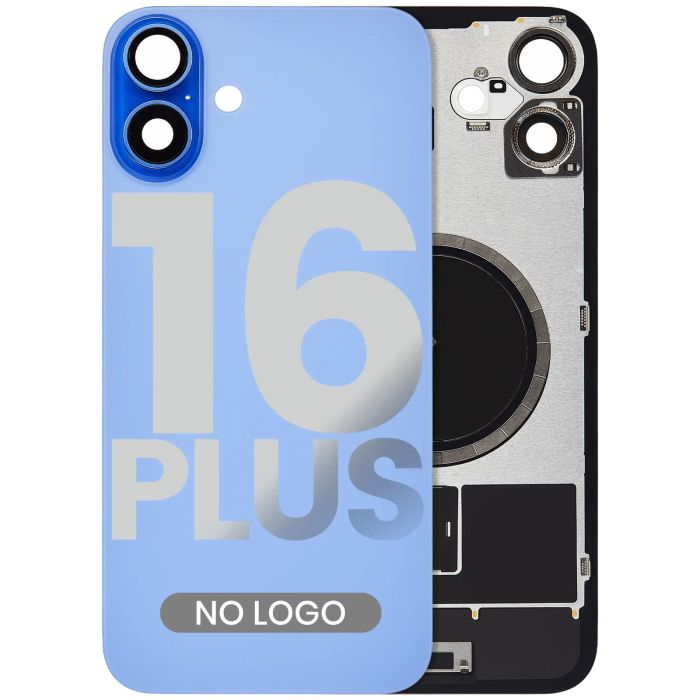 Rückglas mit MagSafe-Magnet für iPhone 16 Plus (Aftermarket) (Ultramarin)