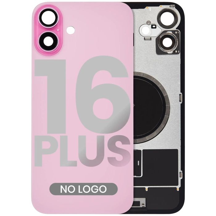 Rückglas mit MagSafe-Magnet für iPhone 16 Plus (Aftermarket) (Pink) (ohne Logo)