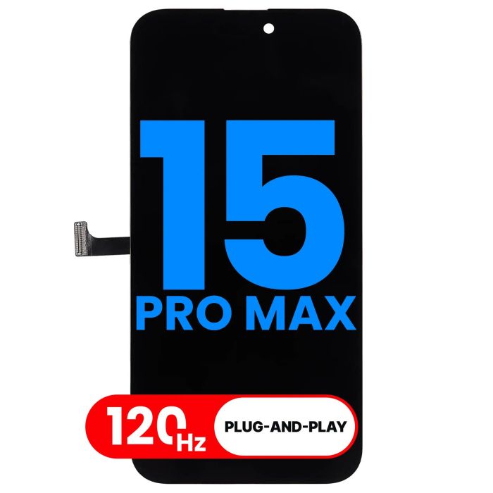 LCD Display Einheit für iPhone 15 Pro Max (Aftermarket AQ7 3.0) (120HZ)