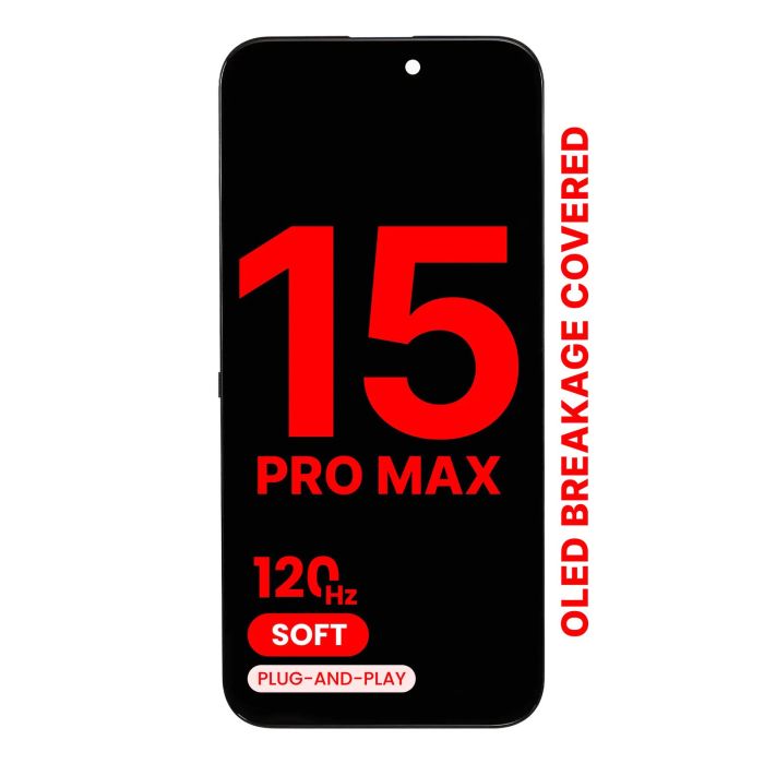 OLED Display Einheit für iPhone 15 Pro Max (Aftermarket Pro XO7 3.0 Soft)