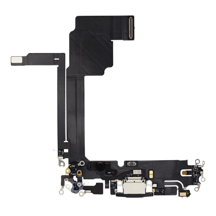 Ladebuchse Flexkabel für iPhone 15 Pro Max (Premium) (Titan Schwarz)