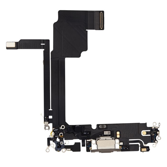 Ladebuchse Flexkabel für iPhone 15 Pro Max (Premium) (Titan Natur)