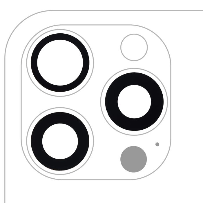 Rückkamera-Linse (nur Glas) mit Kleber für iPhone 15 Pro Max (Aftermarket Plus)