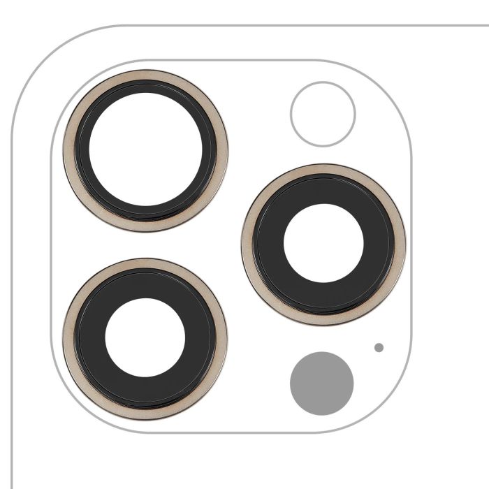 Rückkamera-Linse mit Halterung & Rahmen für iPhone 15 Pro Max (Titan Natur)