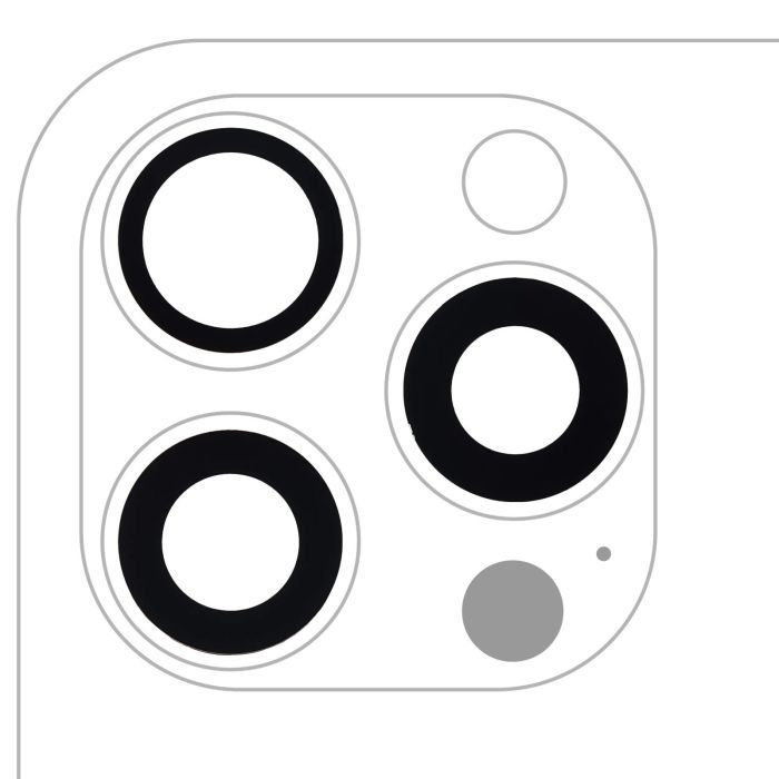 Rückkamera-Linse (nur Glas) mit Kleber für iPhone 15 Pro Max (Premium)