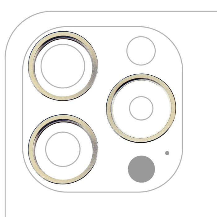 Rückkamera Ring nur für iPhone 15 Pro Max (Titan Natur) (3-teiliges Set)