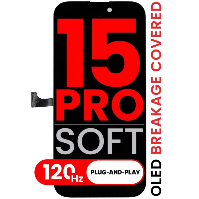 OLED Display Einheit für iPhone 15 Pro (Aftermarket Pro XO7 3.0 Soft) (120HZ)
