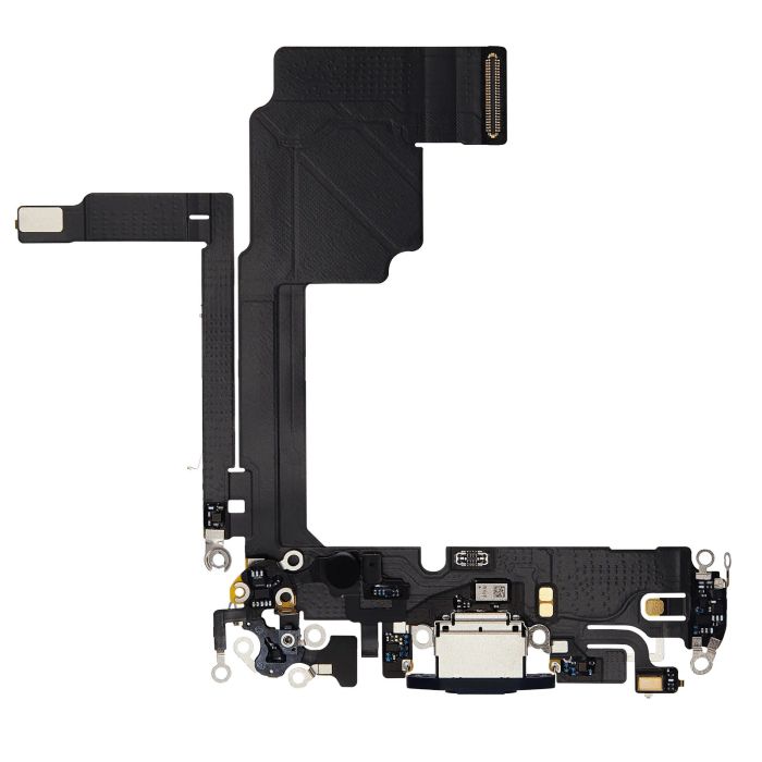 Ladebuchse Flexkabel für iPhone 15 Pro (Premium) (Titan Blau)
