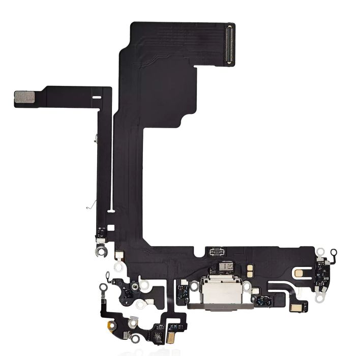 Ladebuchse Flexkabel für iPhone 15 Pro (Premium) (Titan Natur)