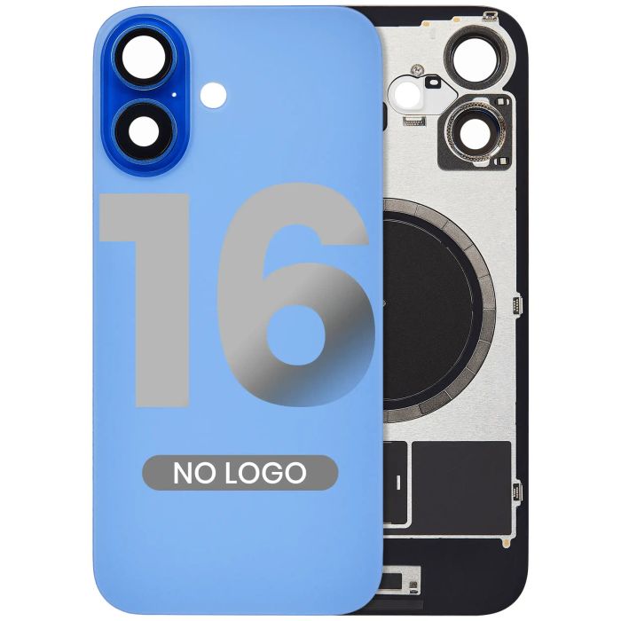 Rückglas mit MagSafe-Magnet für iPhone 16 (Aftermarket) (Ultramarin) (ohne Logo)