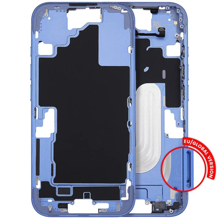 Mittelrahmen mit Power- und Lautstärketasten für iPhone 16 (Ultramarin)