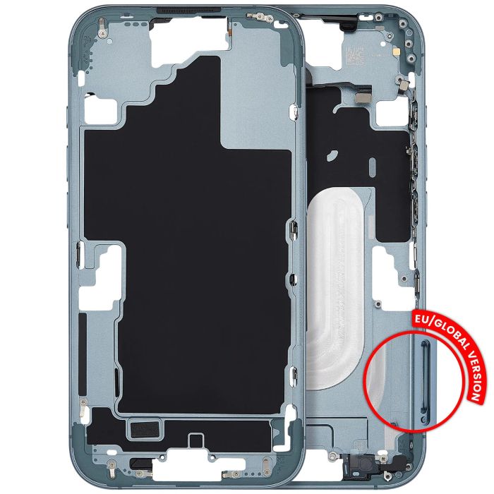 Mittelrahmen mit Power- und Lautstärketasten für iPhone 16 (Petrol)