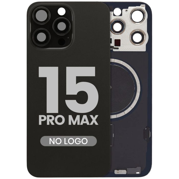 Rückglas mit MagSafe-Magnet für iPhone 15 Pro Max (Aftermarket) (Titan Schwarz)