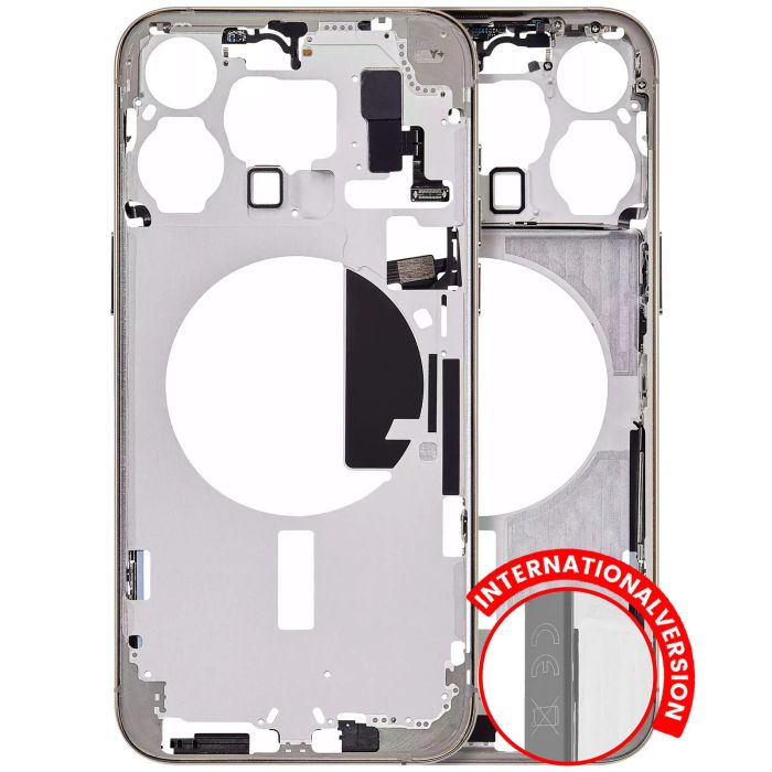 Mittelrahmen mit Power- und Lautstärketasten für iPhone 15 Pro Max (Titan Natur)