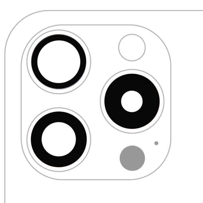 Rückkamera-Linse (nur Glas) mit Kleber für iPhone 15 Pro (Echt-Saphir)