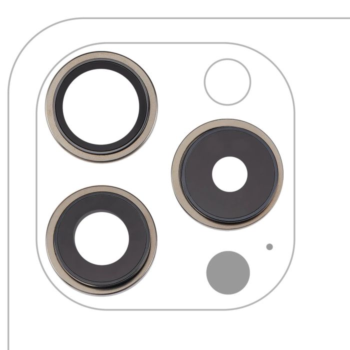 Rückkamera-Linse mit Halterung & Rahmen für iPhone 15 Pro (Titan Natur)