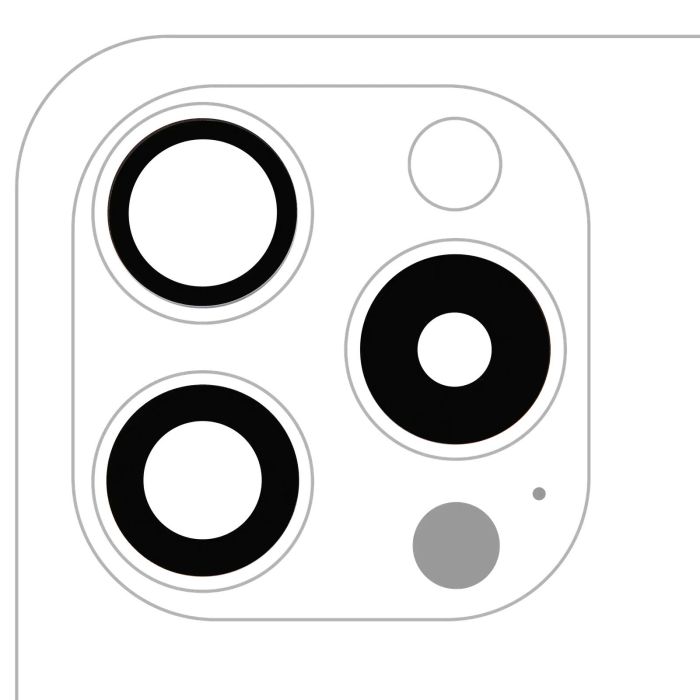 Rückkamera-Linse (nur Glas) mit Kleber für iPhone 15 Pro (Echt-Saphir) (Premium)